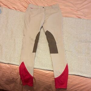 Girls Beige and pink Riding Pants